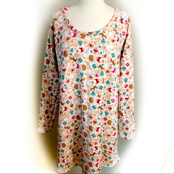 LORD & TAYLOR plush nightgown holiday size large - Picture 1 of 4